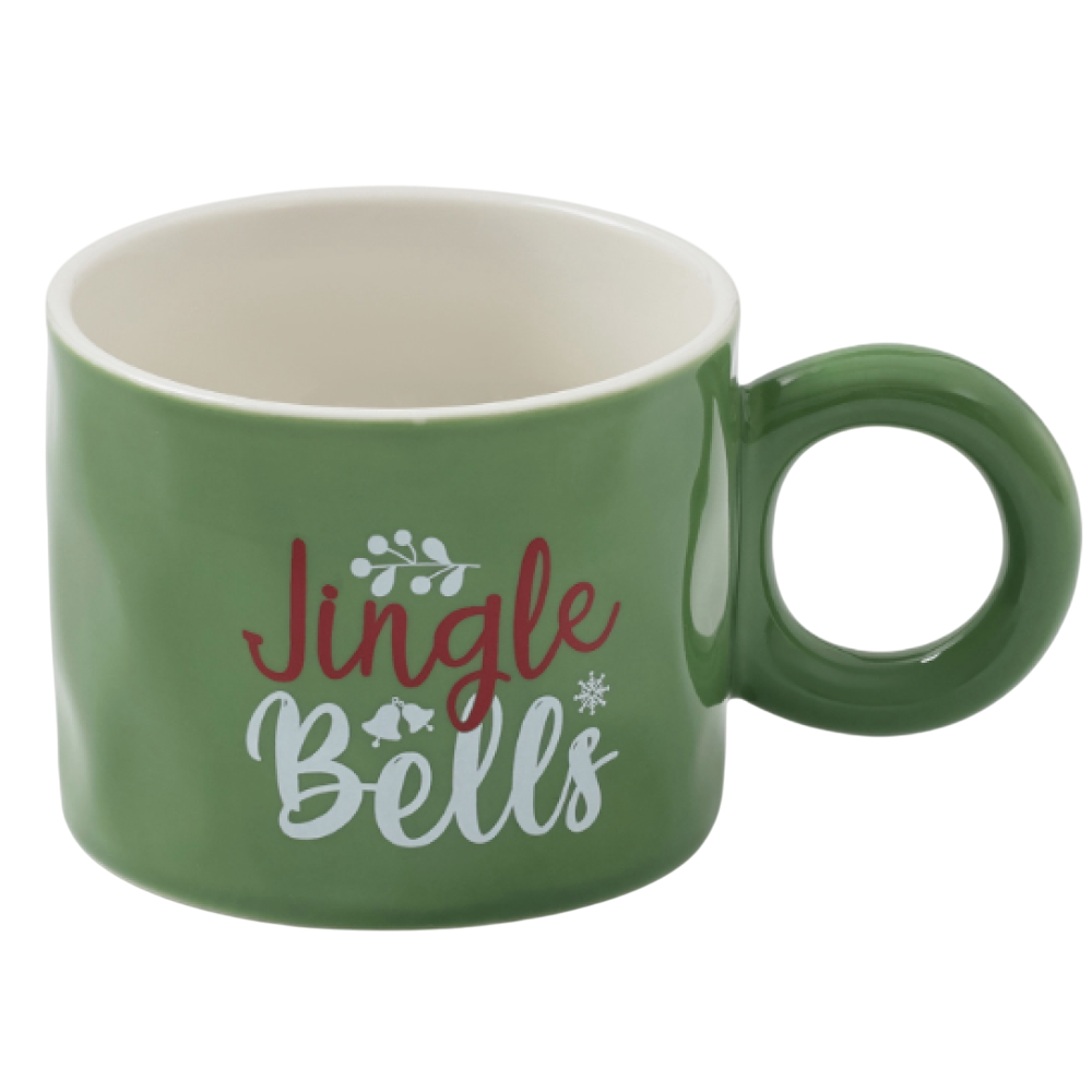 Кружка керамическая "Елочка", 300 мл, зелёная