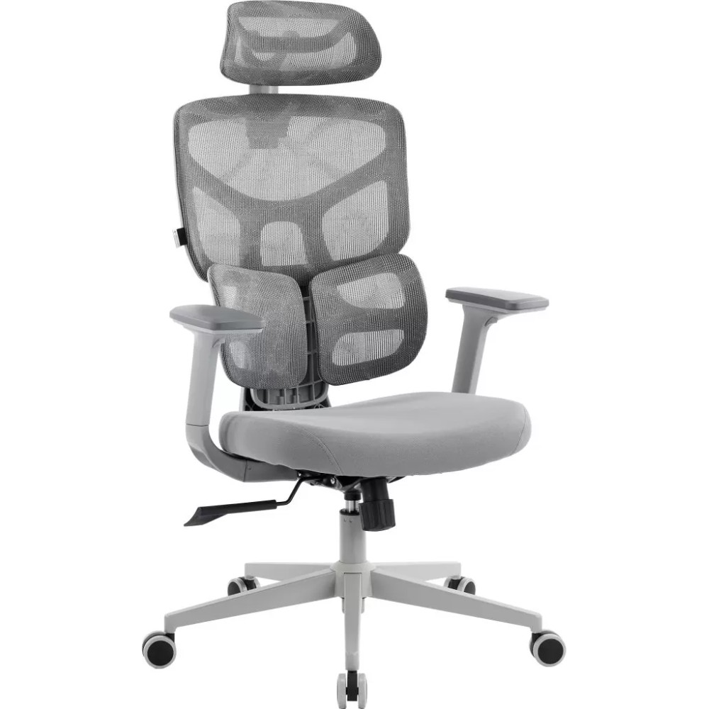 Кресло эргономичное EVERPROF Omega, Grey сетка, серый, металл, корпус серый