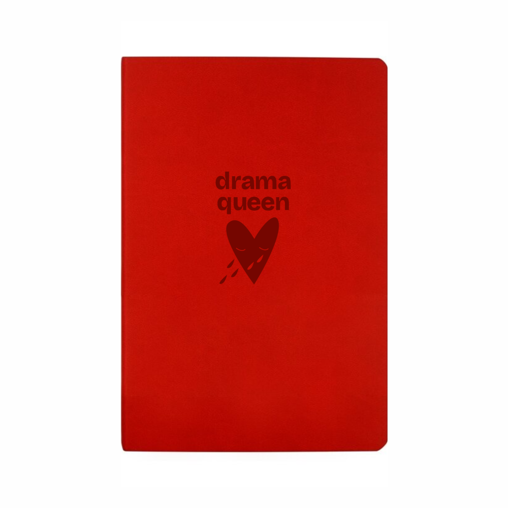 Бизнес тетрадь А5 «Drama Queen» soft touch, красный
