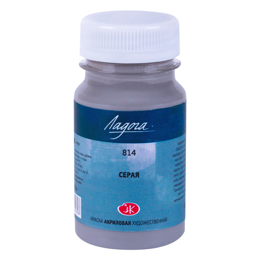 Краски акриловые "Ладога", 814 серая, 100 мл., банка