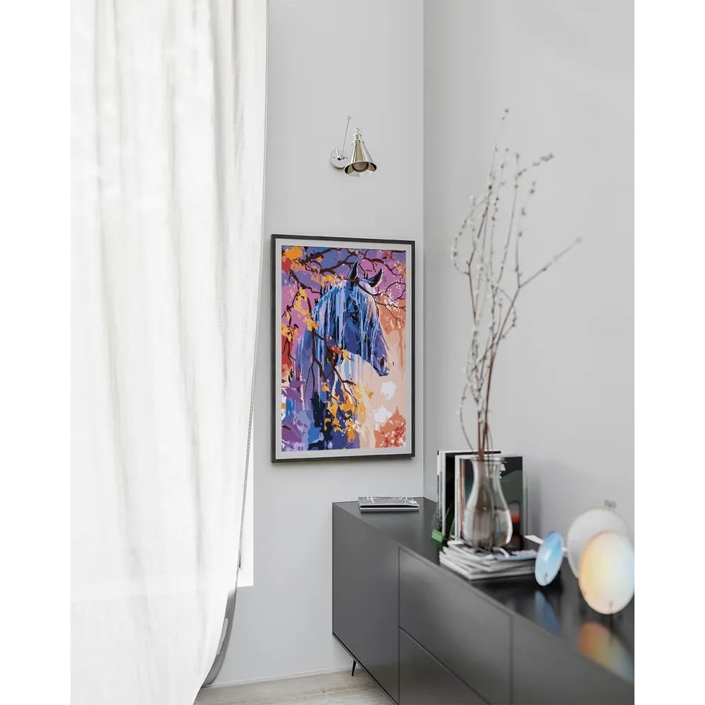 Картины по номерам "Лошадь на заре"