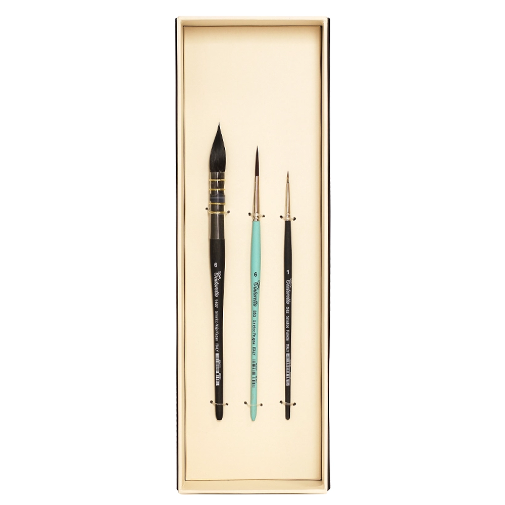 Набор кистей "Tintoretto. Ilaria D'Angelo selection", синтетика, 3 шт.