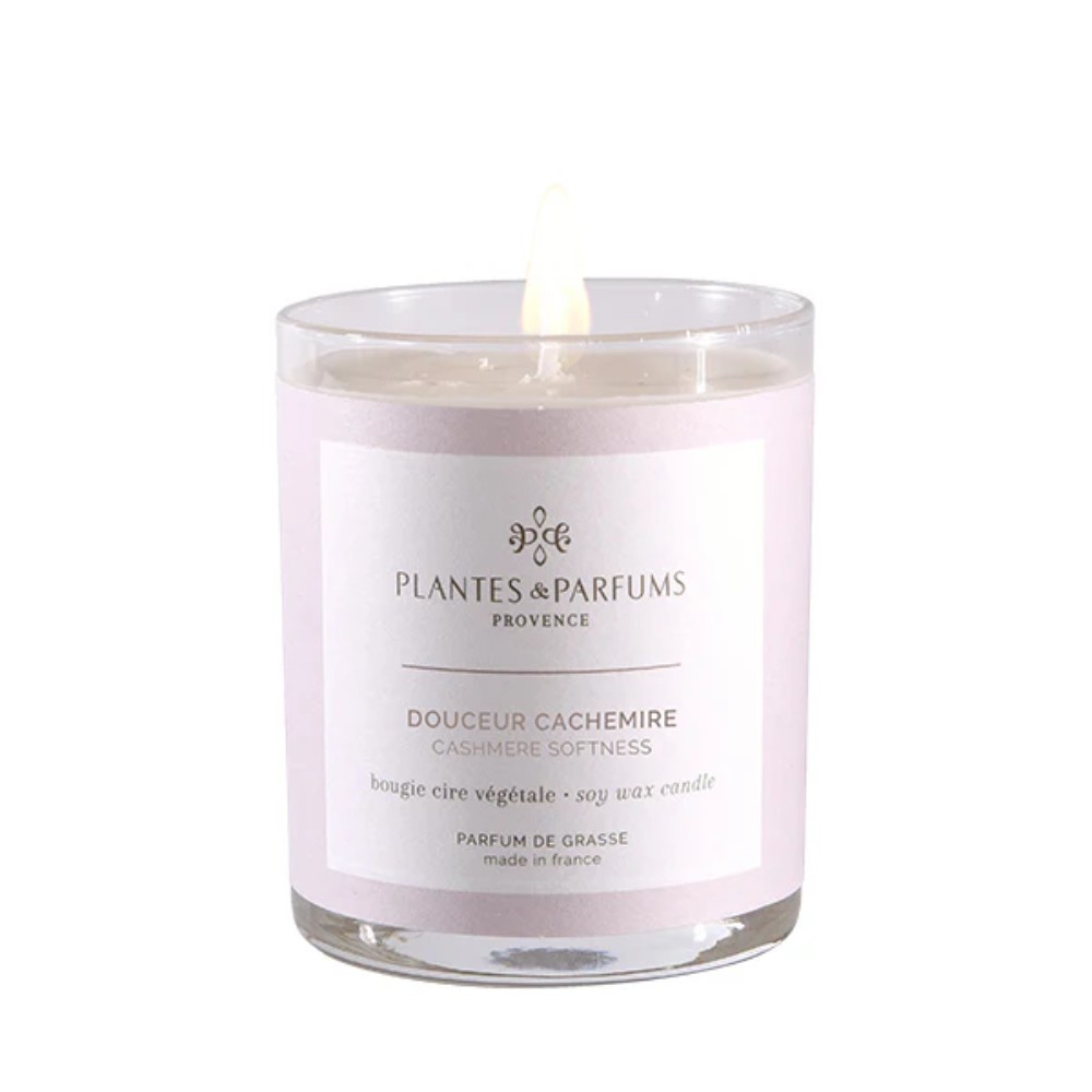 Свеча ароматическая "PLANTS&PARFUMS" Cashmere Softness, 180 гр. 