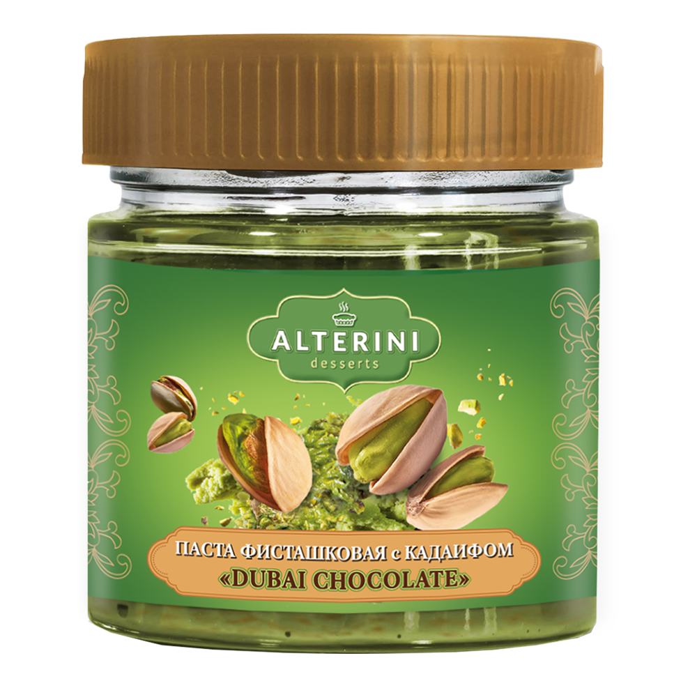 Паста "Dubai Chocolate", фисташковая с кадаифом, 200 г 