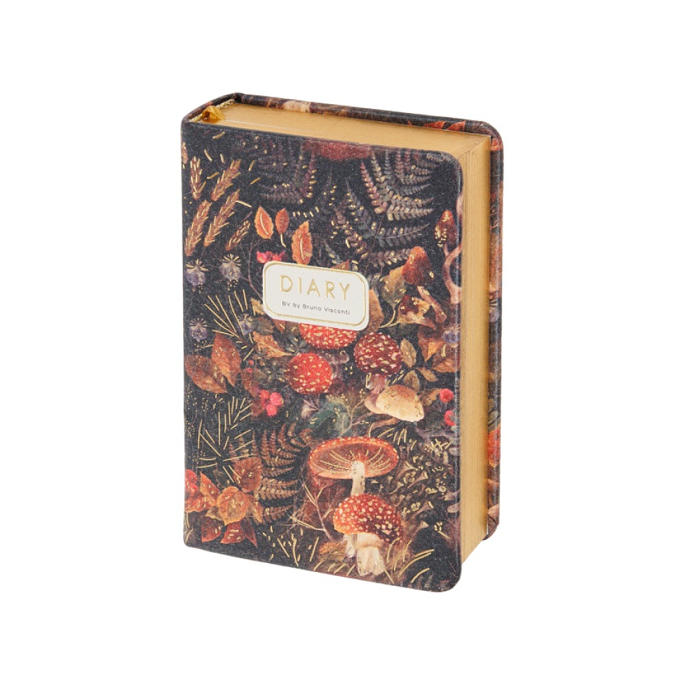 Ежедневник недатированный "Flora. Forest Fairy Tale", А7, 416 страниц, черный, красный