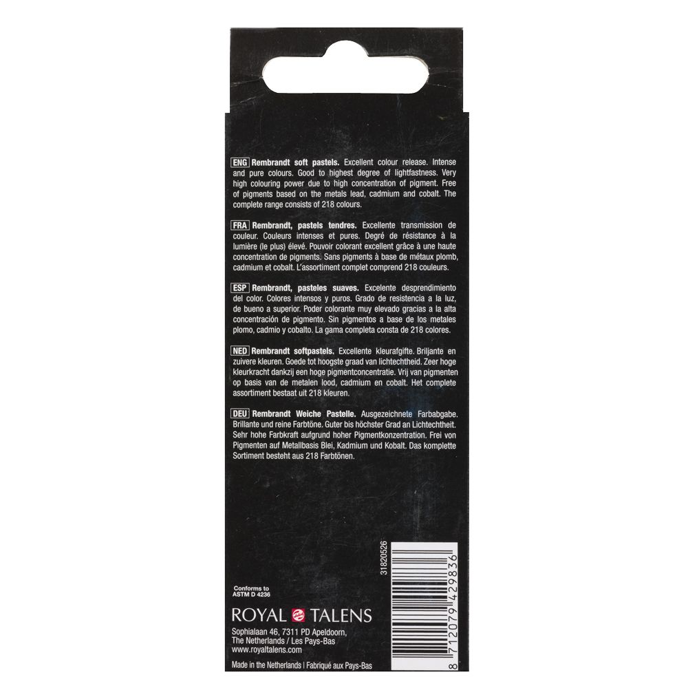 Набор мягкой пастели "Rembrandt Half Pastel", 5 цветов, зеленые - 3