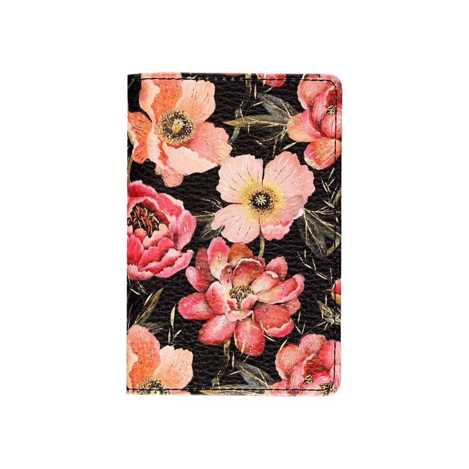 Обложка для паспорта "Flora. Pink Blossom", кожзам, розовый