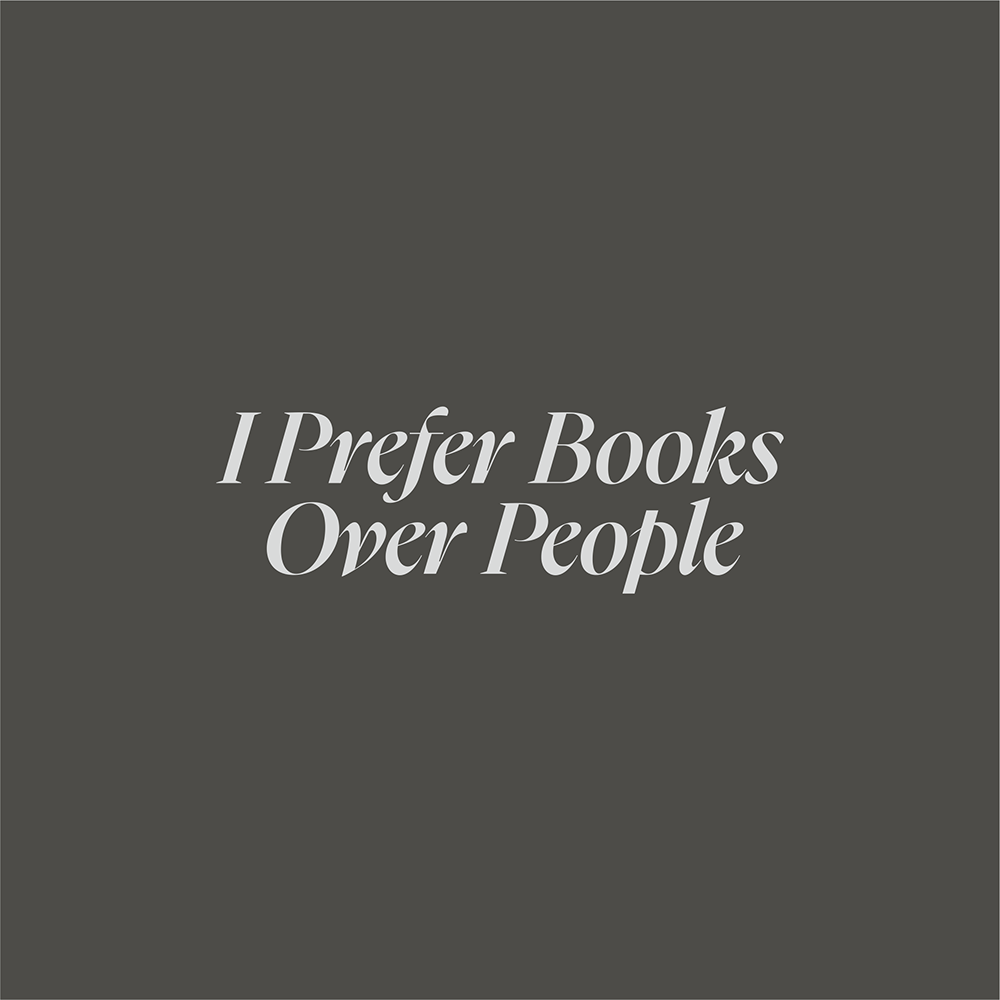 Кофер металлик «I prefer books over people», стальной