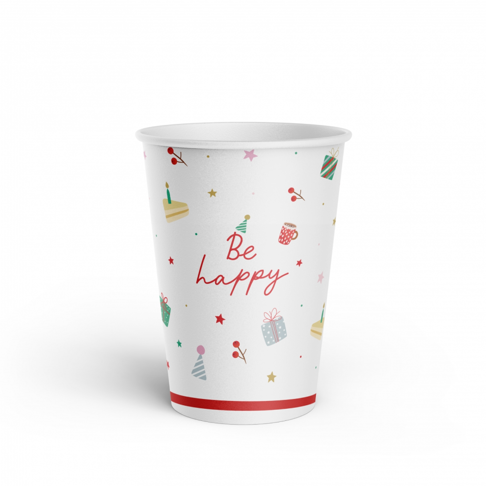 Стакан бумажный "Let's party", 250 мл, 6 шт, ассорти - 5