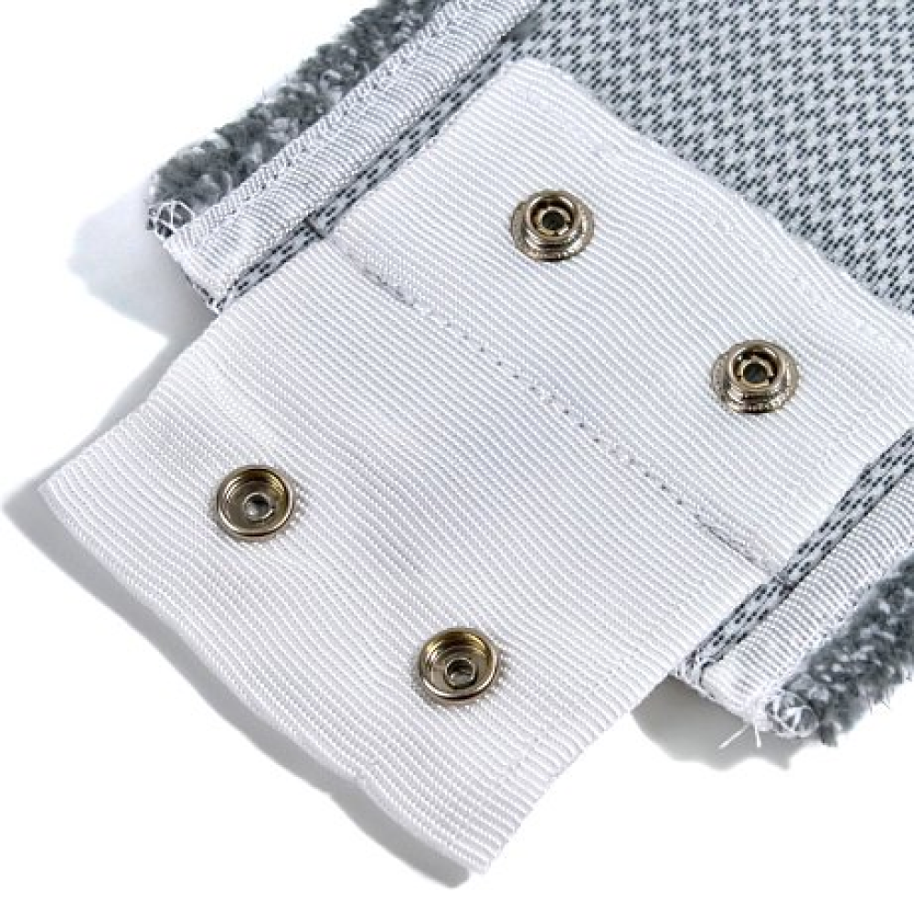 Насадка для плоской швабры 46х11 см с абразивом, языки-кнопки - 7