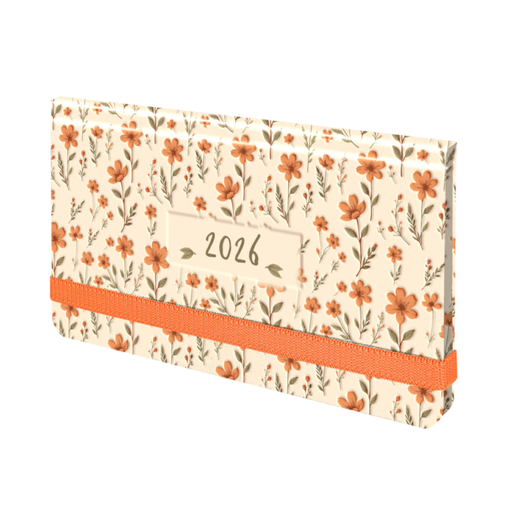 Еженедельник датированный "Паттерн", оранжевый, 2026