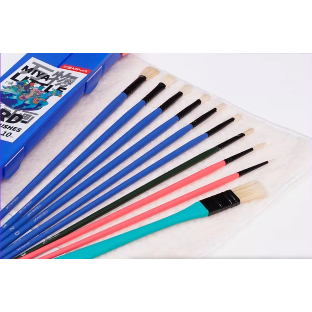 Набор кистей Himi "Miya Little Bird", микс, 10 шт, голубой