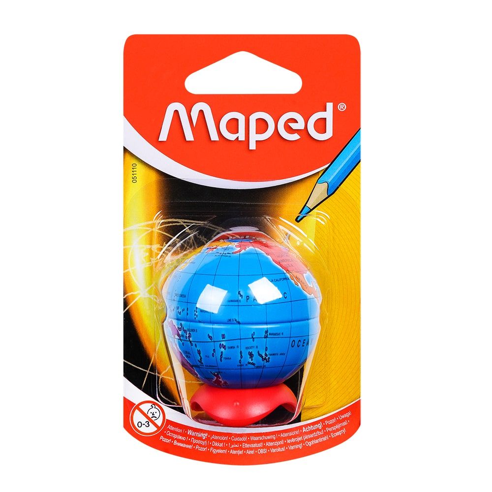 Точилка Maped "Globe", 1 отверстие, с контейнером