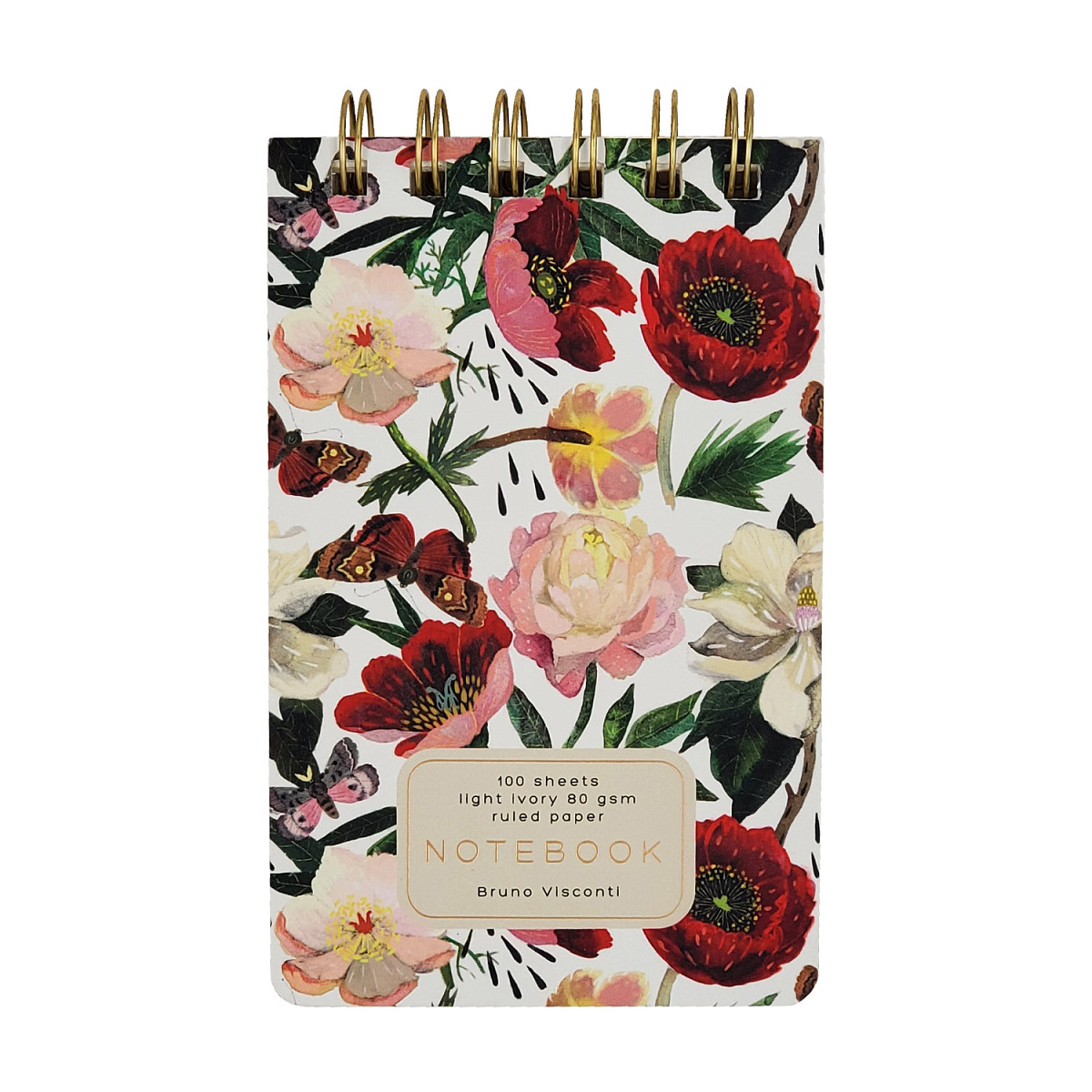 Блокнот "Cute Journal. Пионы", А6, 100 листов, в линейку, разноцветный