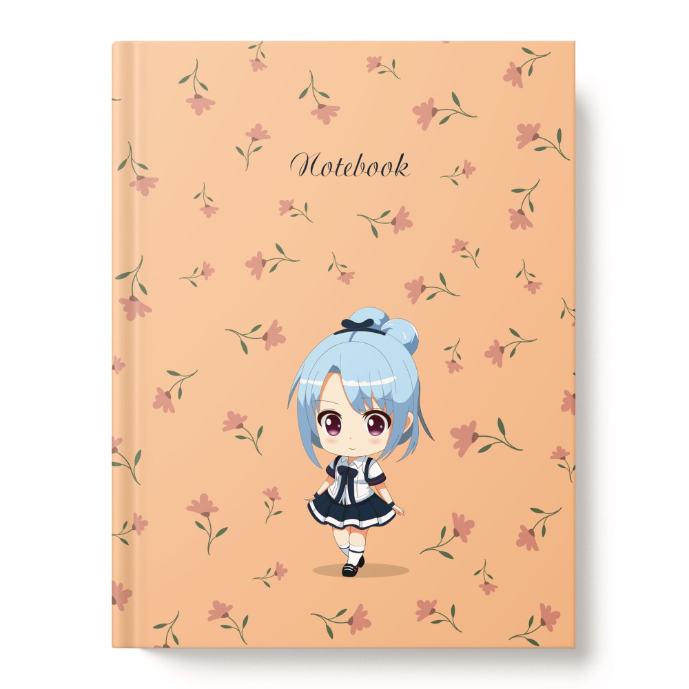 Книга записная "Аниме чиби", А6, 64 листа, клетка, разноцветный