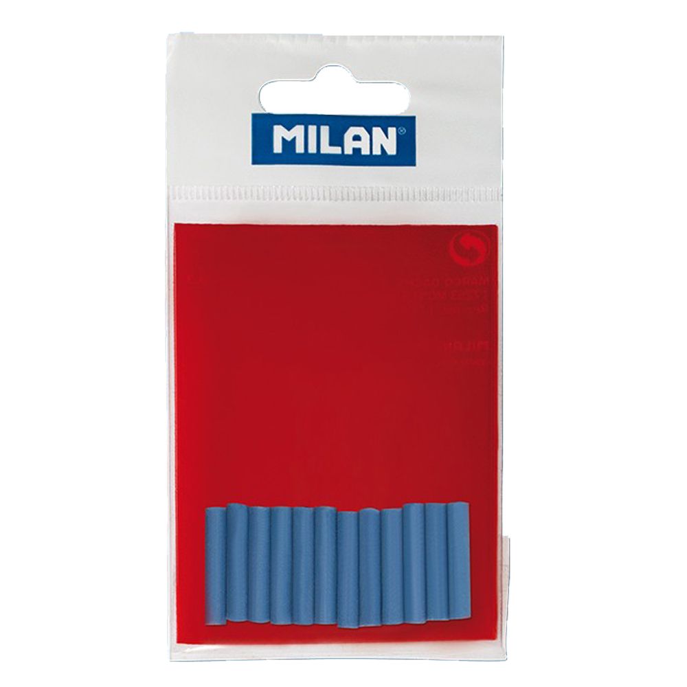 Ластик сменный для ручки "Milan", 12 шт, синий
