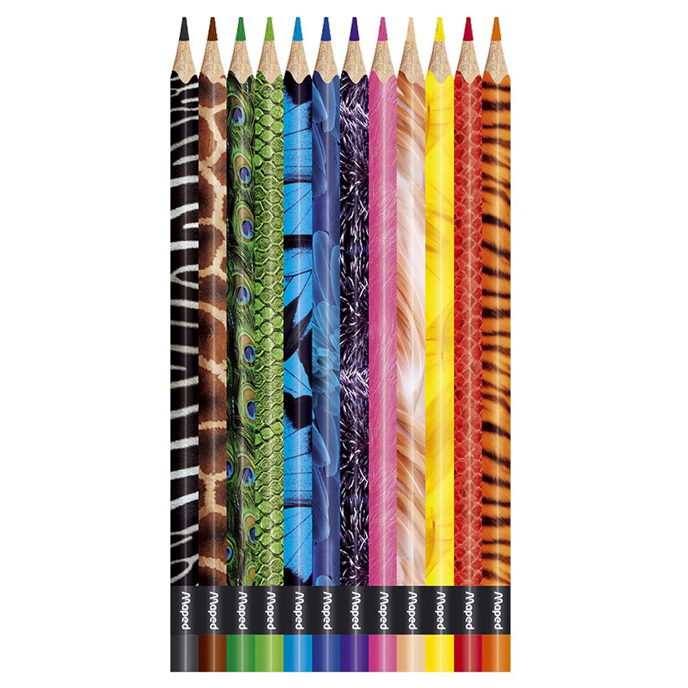 Цветные карандаши Maped "Color' Peps Animal", 12 цветов