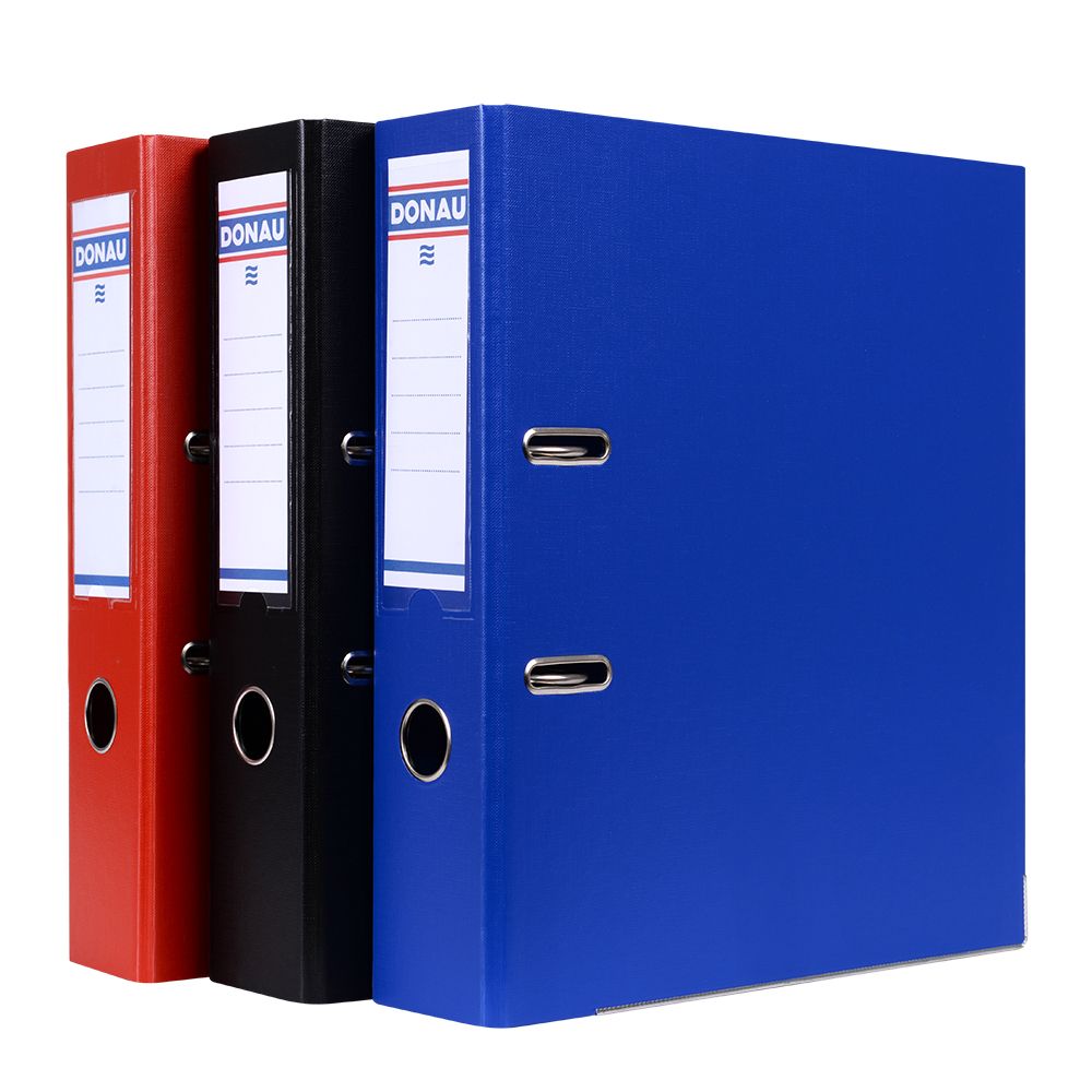 Папка-регистратор "Donau", A4, 75 мм, ПВХ, красный - 3