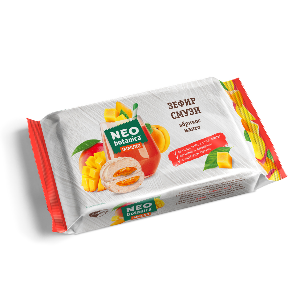 Зефир с желейной начинкой СМУЗИ "Neo-botanica IMMUNO", со вкусом абрикос-манго, 280 г