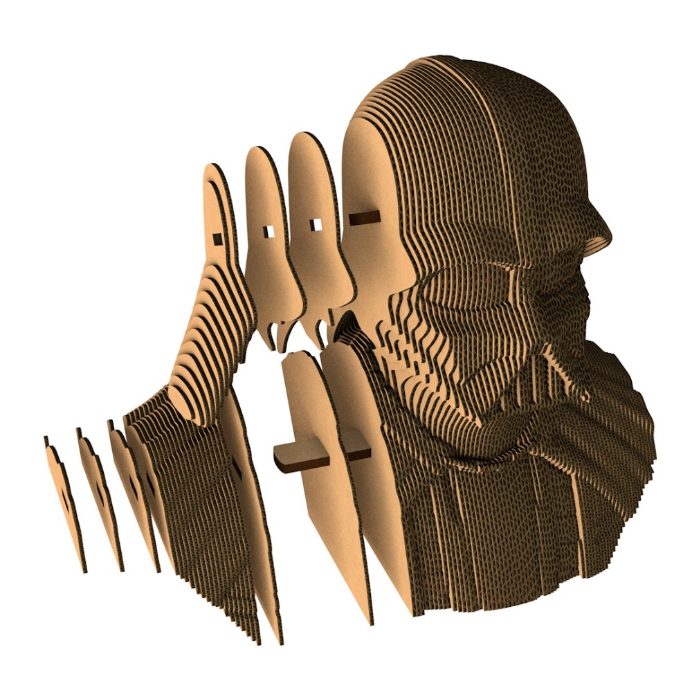 Пазл картонный 3D "Бюст Дарт Вейдер" - 4