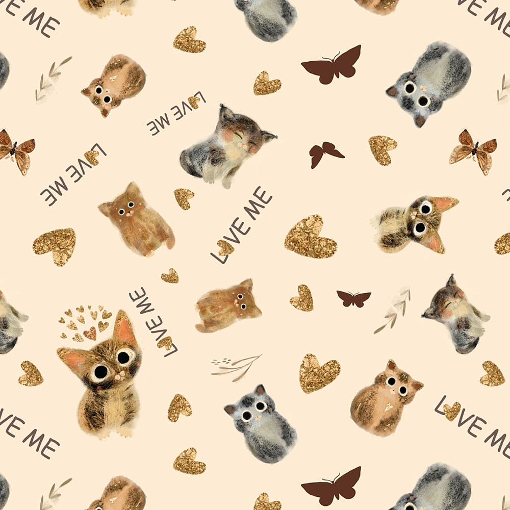 Бумага декоративная в рулоне "Flora. Love me", 1 x 0,7 м