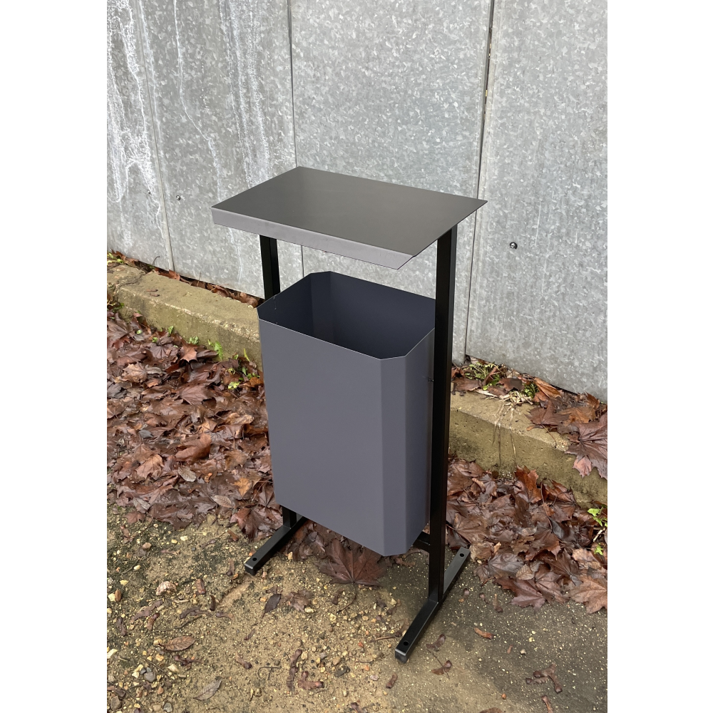Урна уличная для мусора СТАНДАРТ, 35 л, металл, серый - 5