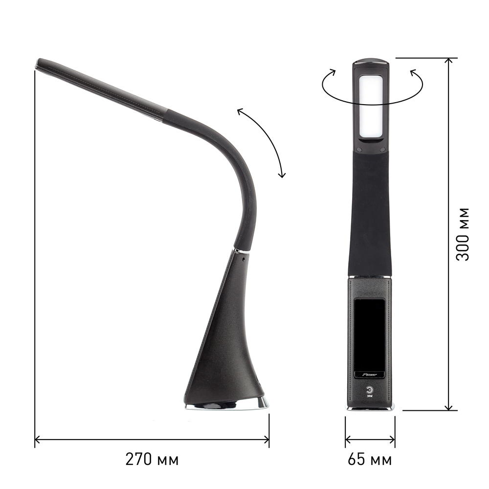 Светильник настольный ЭРА "NLED-461-7W-BK", черный - 5