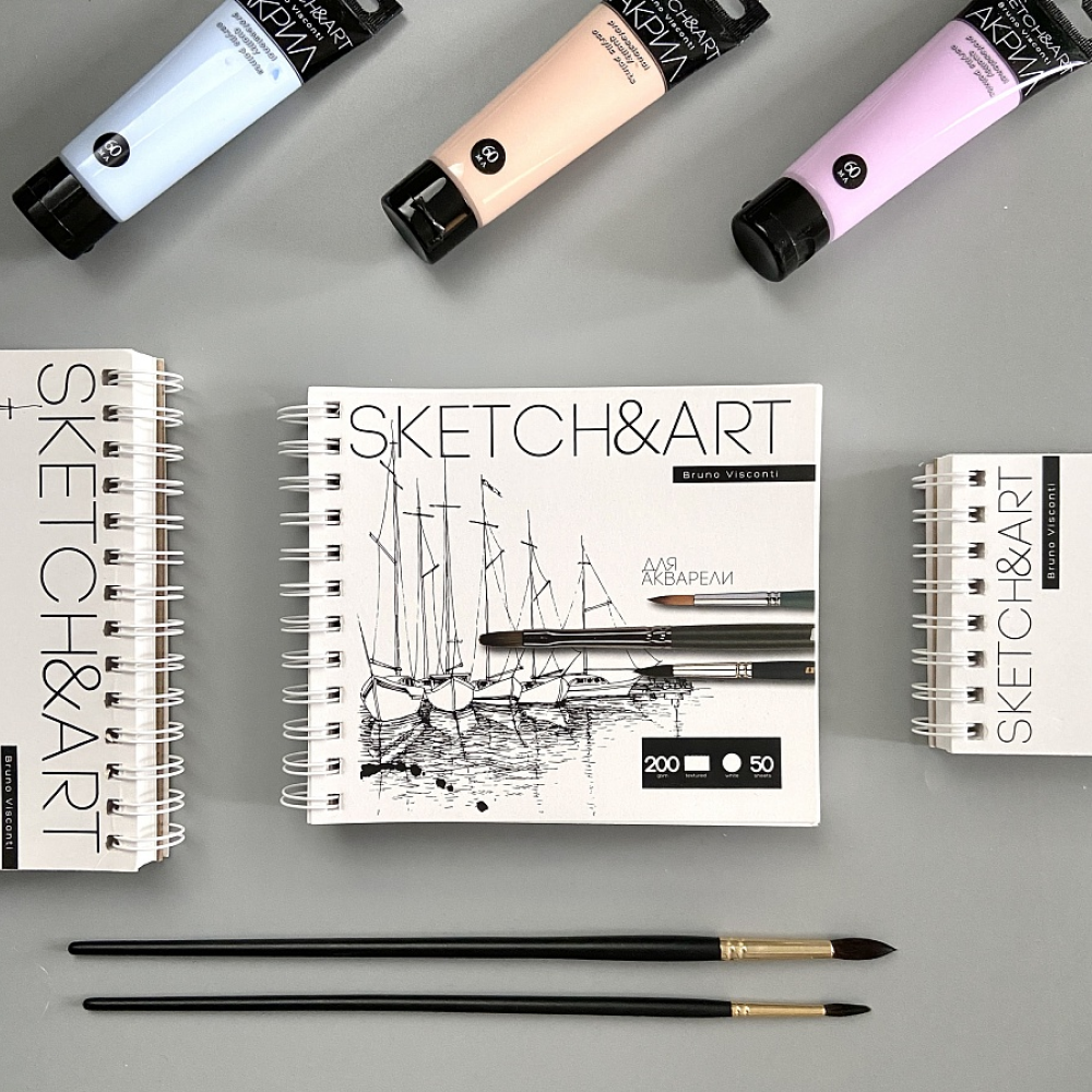 Скетчбук "Sketch&Art", 18х15.5 см, 200 г/м2, 50 листов, на спирали  - 5