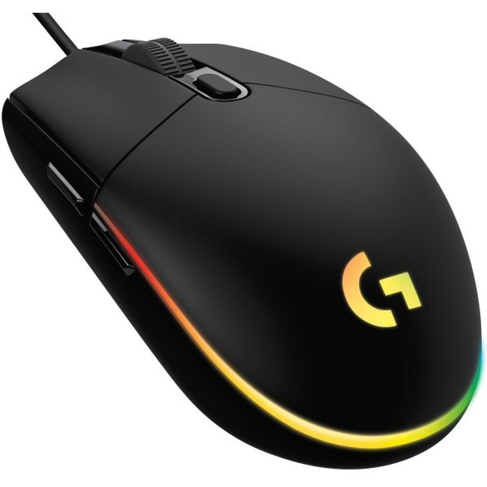 Мышь LOGITECH "G102 LIGHTSY (910-005808)", проводная, 8000 dpi, 6 кнопок, черная - 4