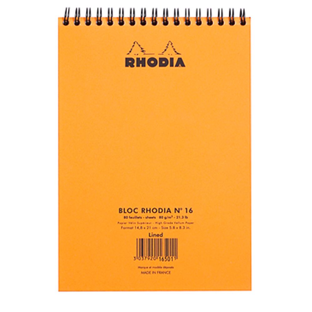 Блокнот "Rhodia", A5, 80 листов, линейка, оранжевый - 3
