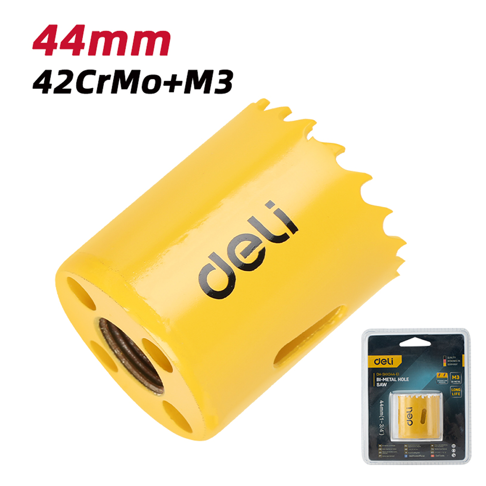 Коронка биметаллическая Deli YS EDH-SKK044-E1, 44 х 38 мм, М14