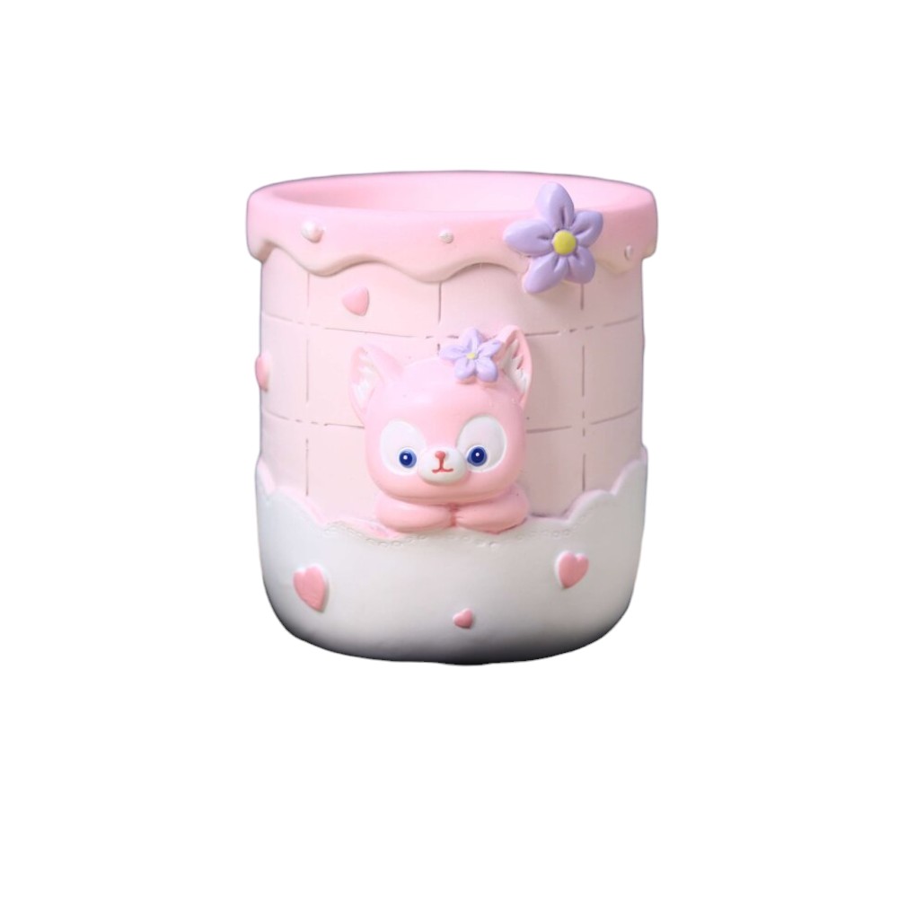 Подставка для канцелярских мелочей "Kitty", пластик, розовый - 4