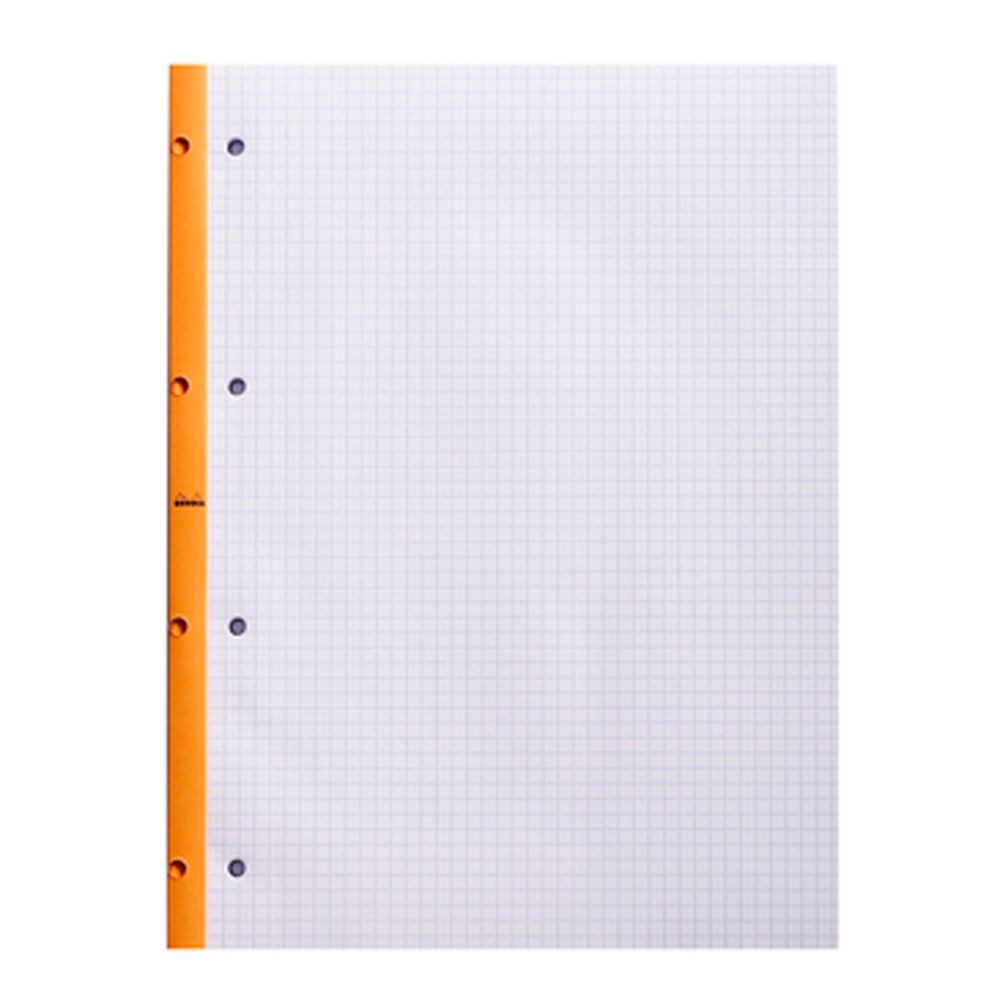 Сменный блок для тетради на кольцах "Rhodia", А4+, 80 листов, клетка, оранжевый