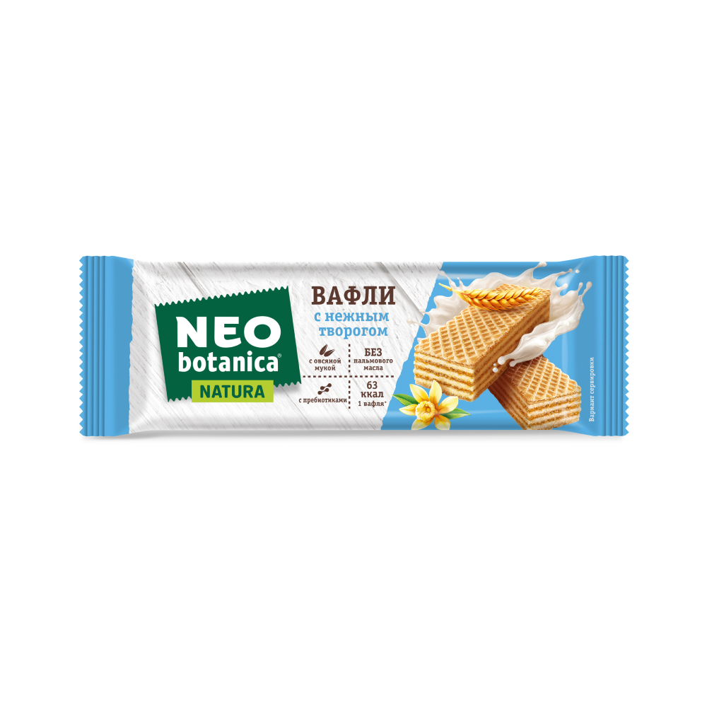 Вафли с жировой начинкой "Neo-botanica NATURA", с творогом, 25 г