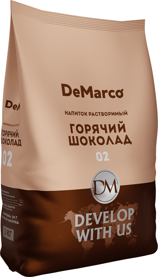 Шоколад горячий растворимый "DeMarco №02" в гранулах, 1000 г
