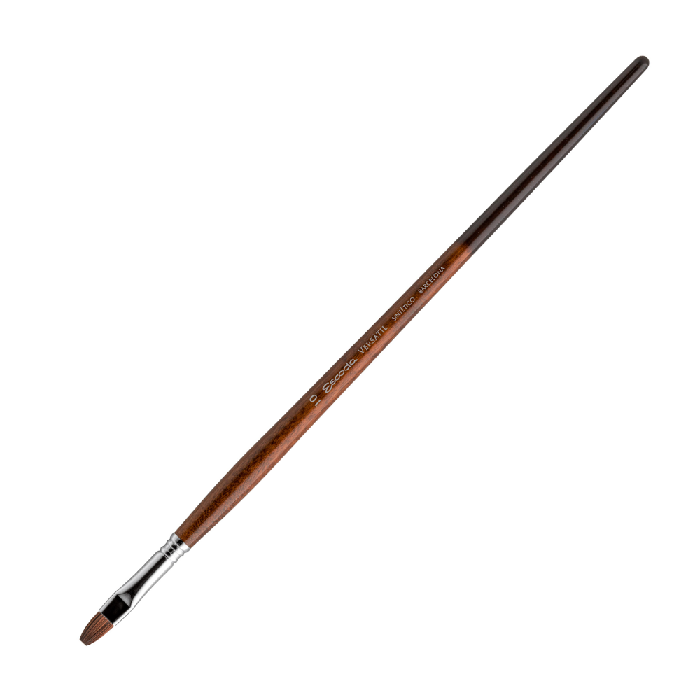 Кисть "Escoda Versatil Brush L/H", синтетика, темно-коричневый, плоская, №10