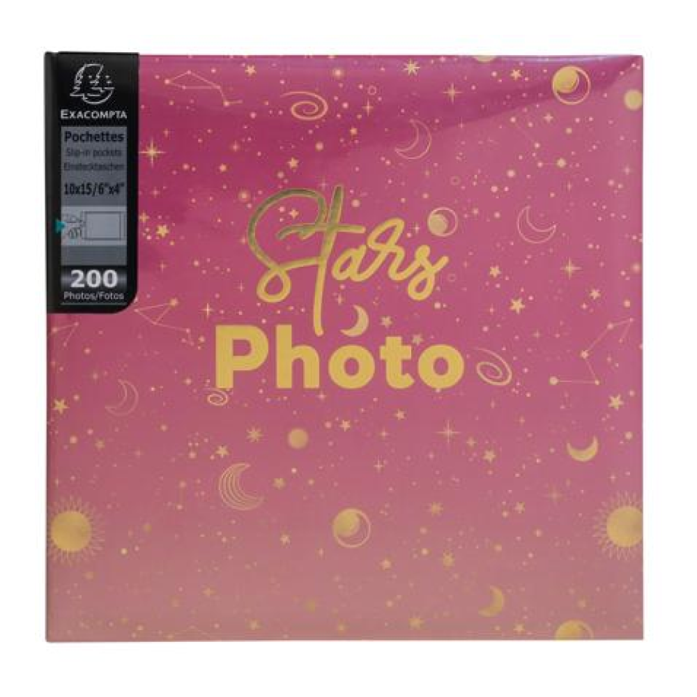 Альбом для фото "Moon", 22.5х22 см, 100 страниц, розовый