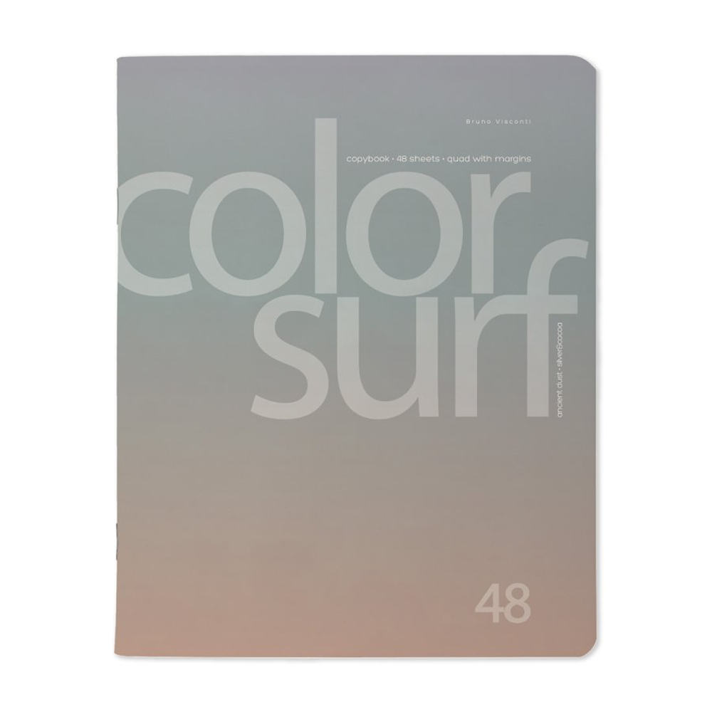 Тетрадь "Color surf", A5, 48 листов, клетка, скоба сбоку, ассорти