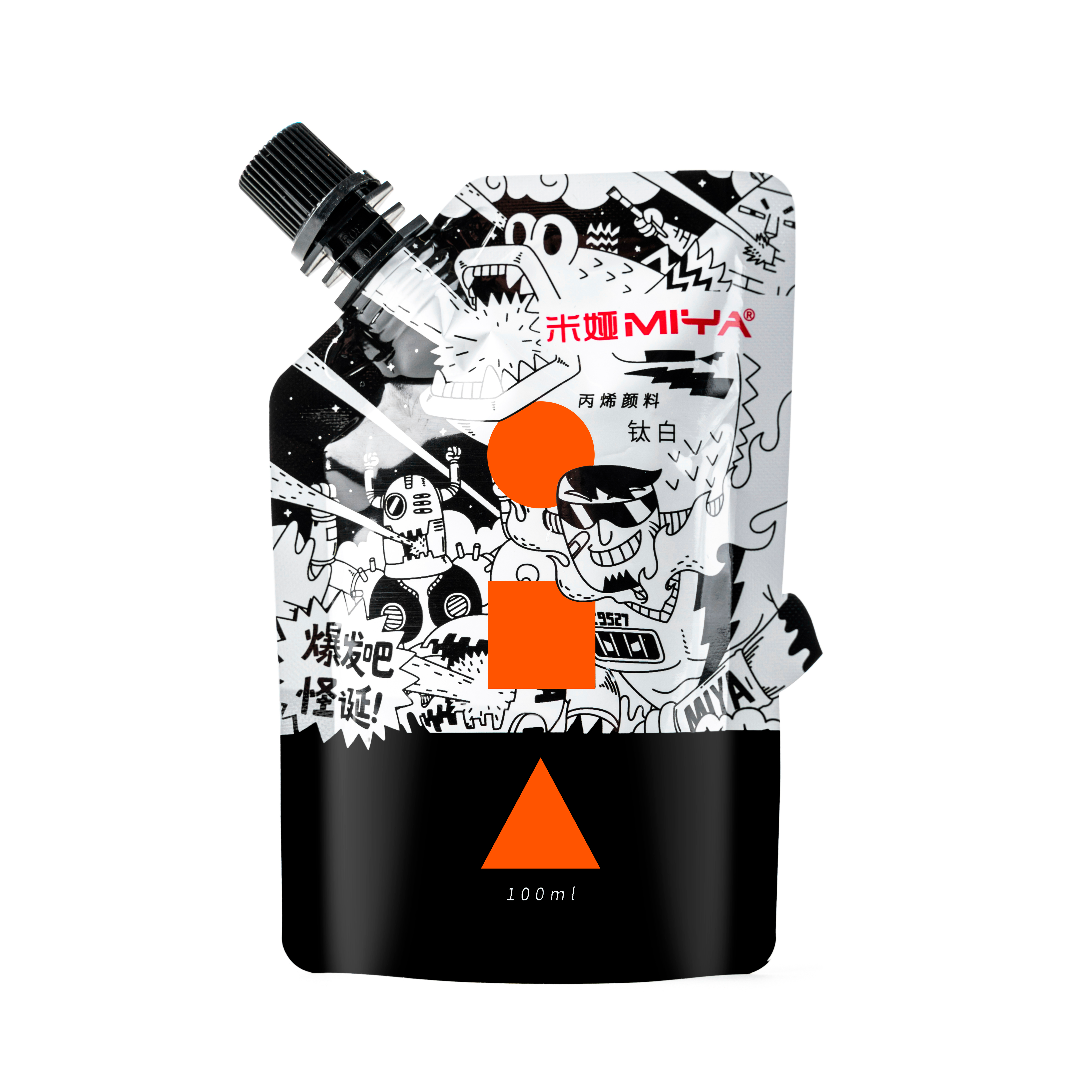 Краски акриловые "Himi Miya", 021 лососевый розовый, 100 мл, дой-пак