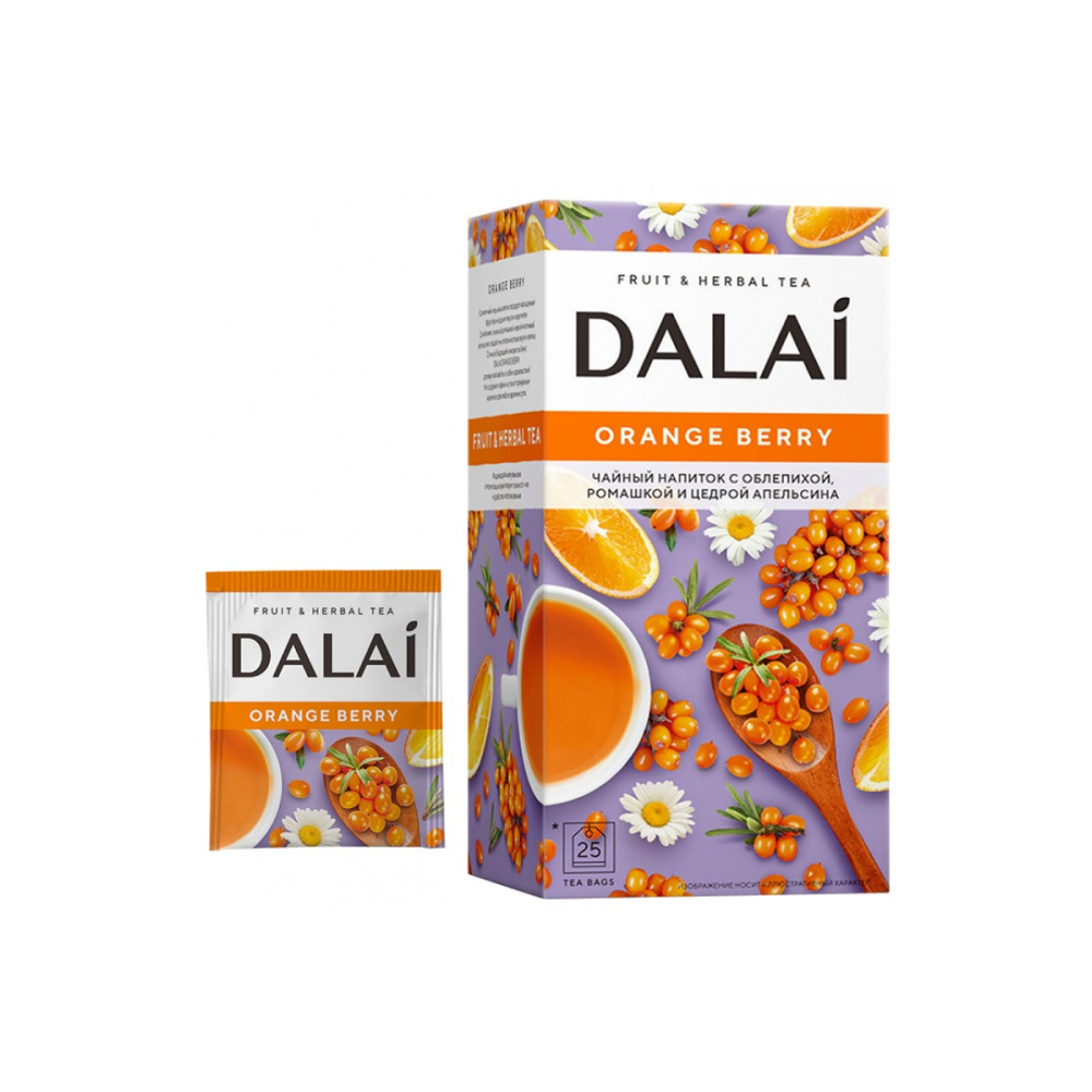Чайный напиток "Dalai" Orange berry, 25 пакетиков х 1.2 г - 2