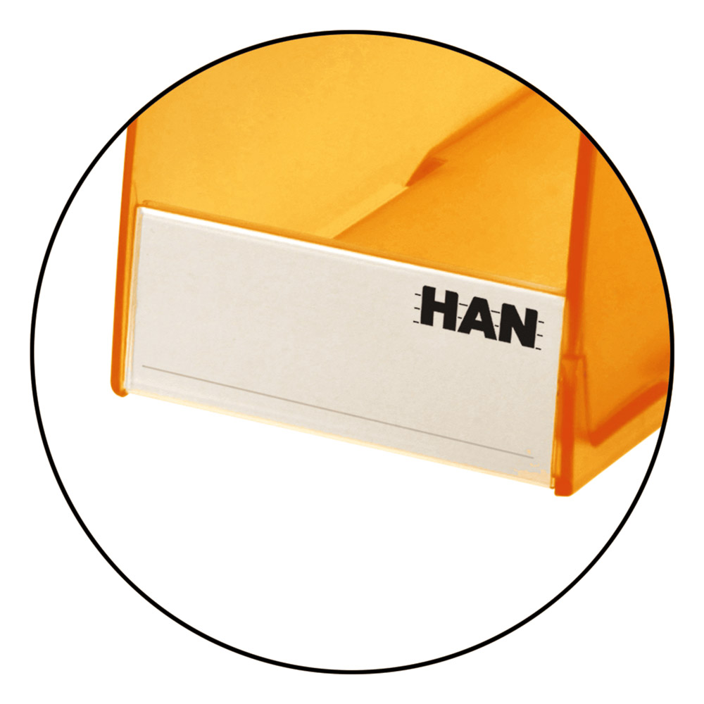 Модуль для бумаги вертикальный "Twin", прозрачный оранжевый - 3