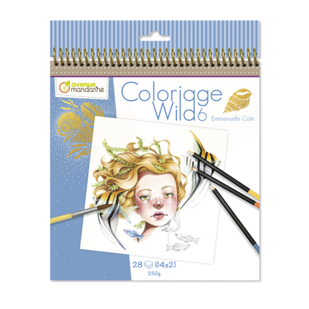 Раскраска на английском языке "Colouring book Wild 6", Emmanuelle Colin