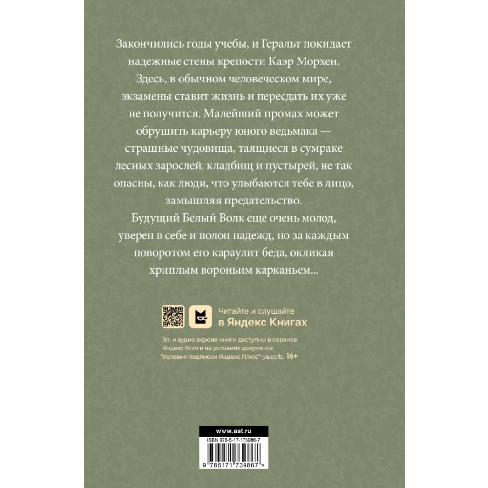 Книга "Ведьмак. Перекресток воронов", Анджей Сапковский