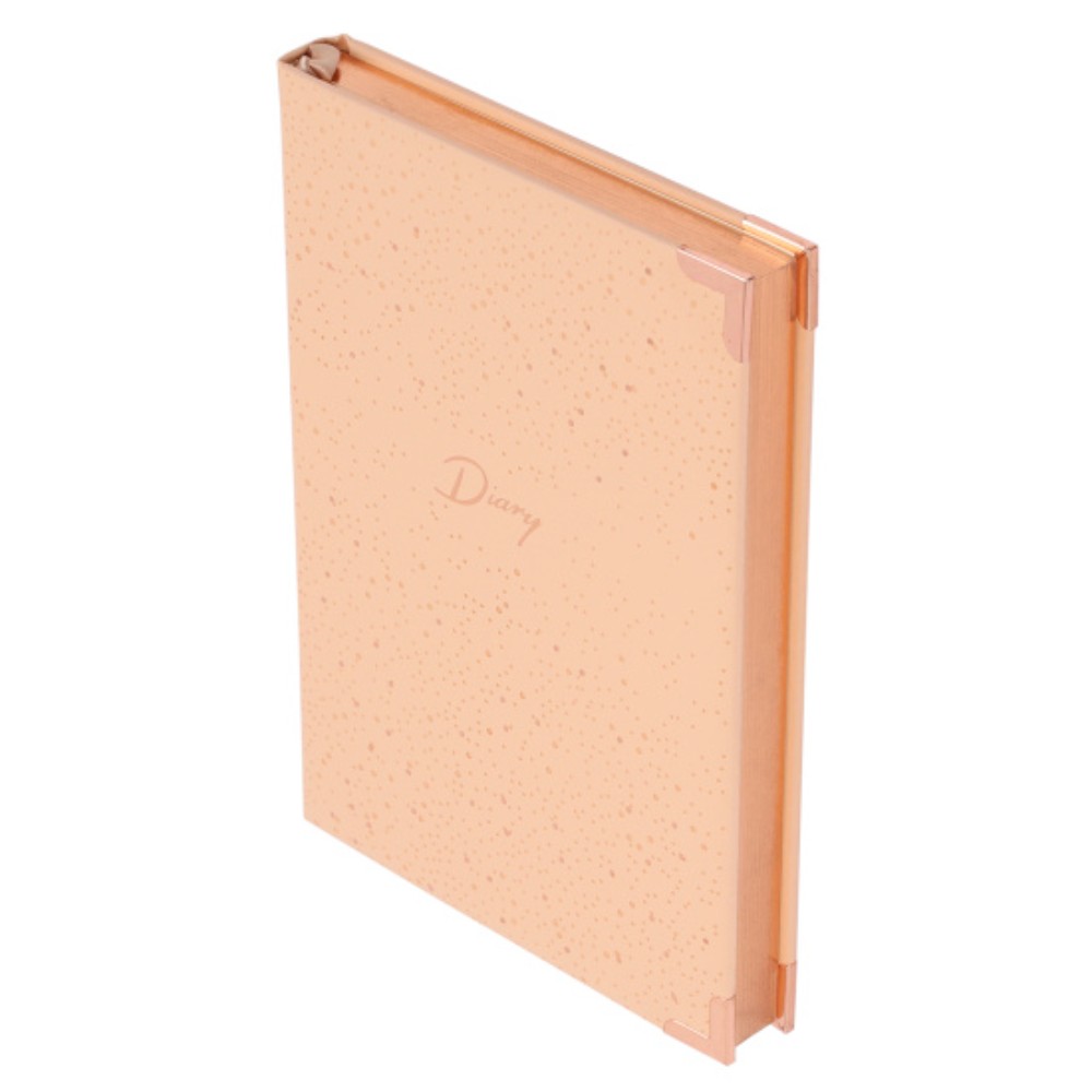 Ежедневник недатированный "FIORENZO Shine", A5, 168 листов, в клетку, бежевый, срез бронза