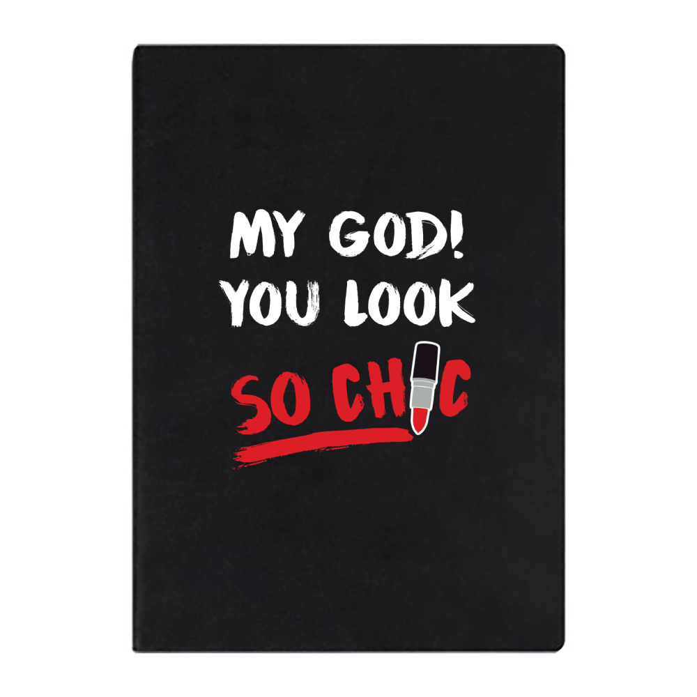 Ежедневник недатированный "My god! You look so chic", А5, 272 страницы, черный 