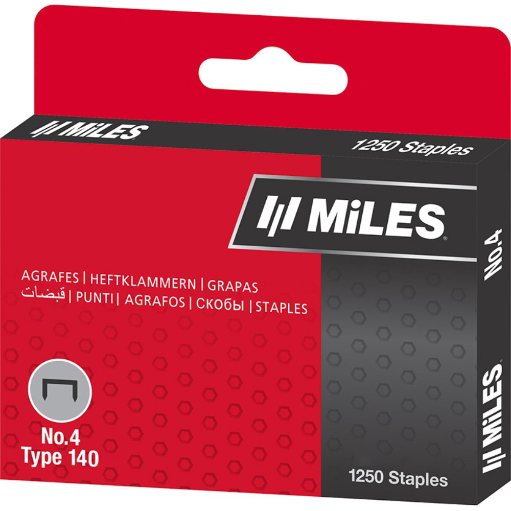 Скоба Miles №4, 8 мм, 1250 штук