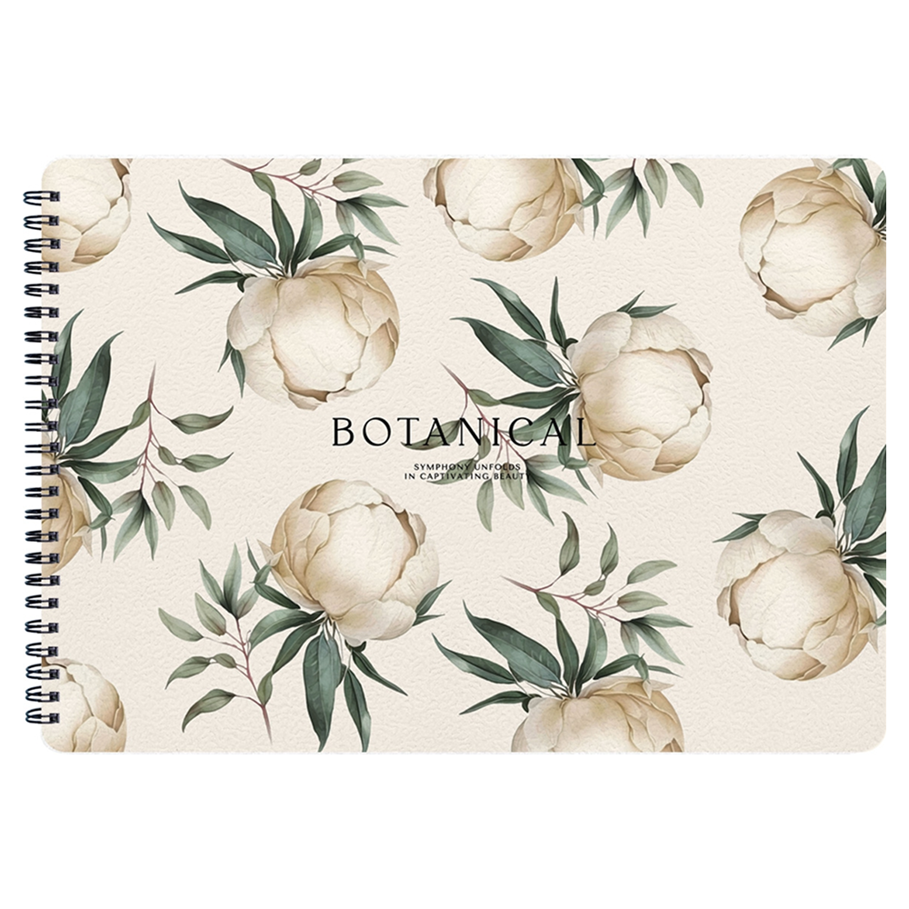 Альбом для рисования "Peony айвори", 299х210 мм, 40 листов, на спирали, разноцветный