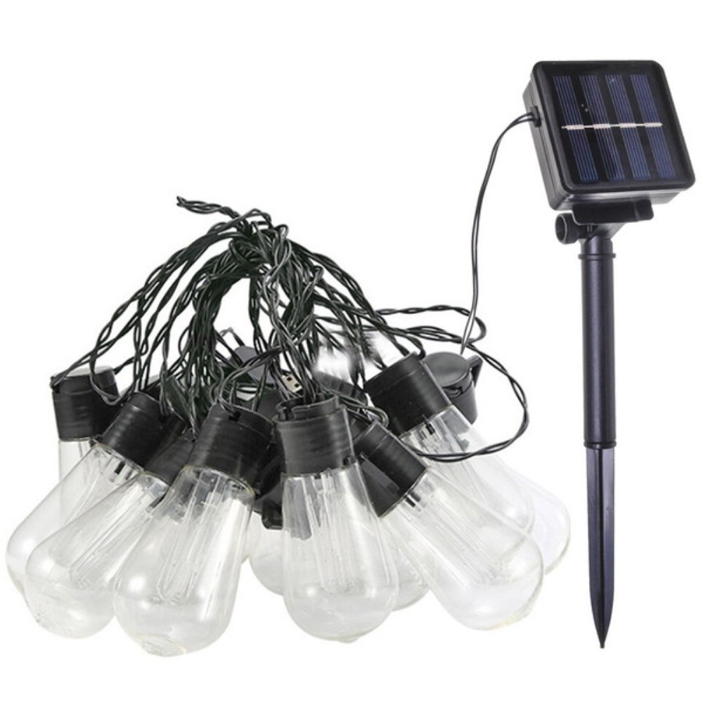 Гирлянда уличная "Лампа", 3 м, 20 LED, тепло белый, солнечная батарея