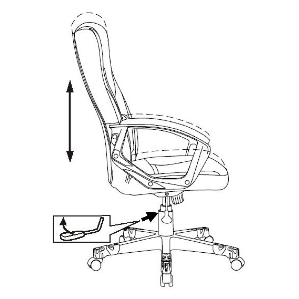 Кресло игровое Бюрократ "Zombie 10", текстиль/эко.кожа, пластик, черный, красный - 5