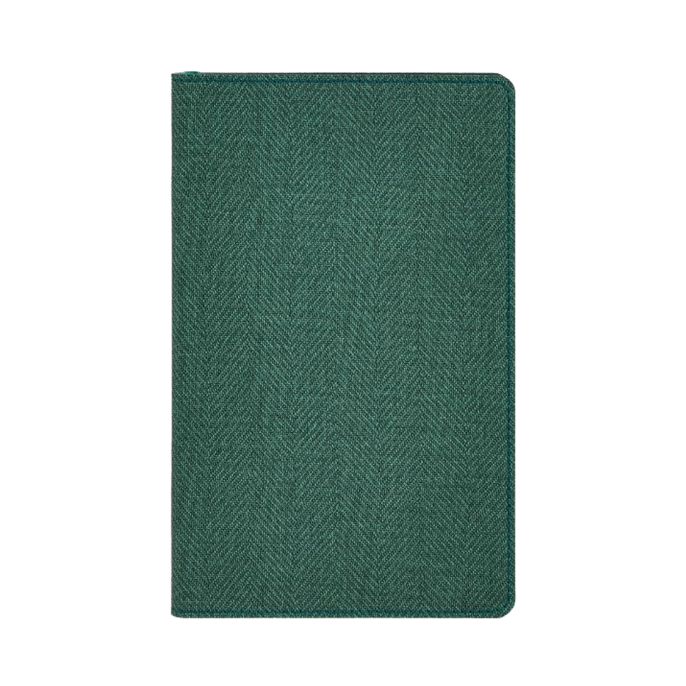 Блокнот "Harris forest green", А5, 96 листов, линейка, зеленый, срез зеленый